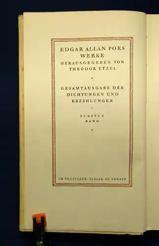 Poe Phantastische Fahrten 5. Bd. apart o.J. Belletristik Literatur Lyrik mb