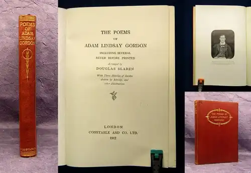 Sladen The Poems of Adam Lindsay Gordon 1912 Literatur Lyrik Belletristik js