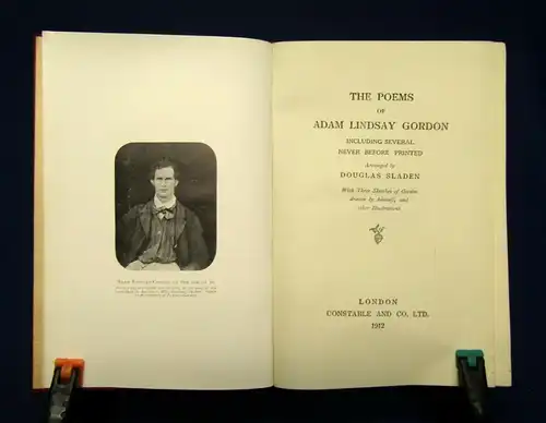 Sladen The Poems of Adam Lindsay Gordon 1912 Literatur Lyrik Belletristik js