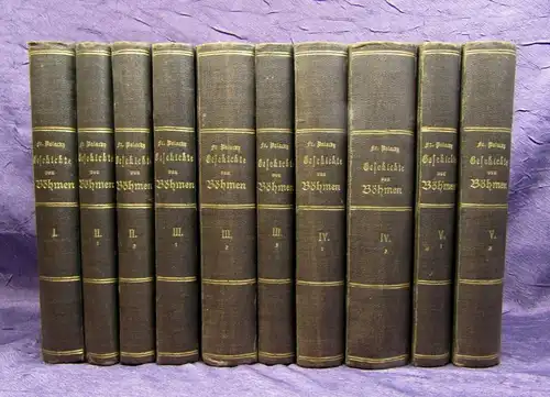 Geschichte von Böhmen 1864-1867 5 Bde. in 10 Büchern komplett Ortskunde js