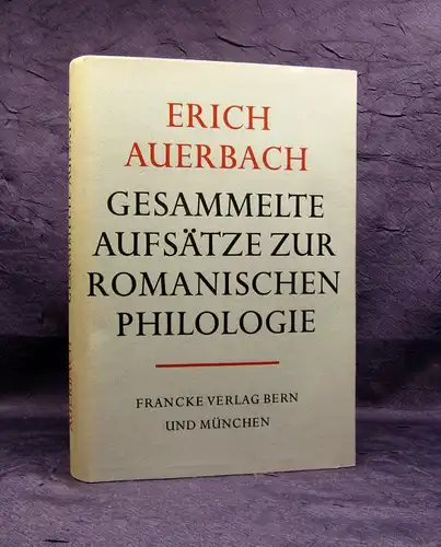 Auerbach Gesammelte Aufsätze zur romanischen Philologie EA 1967 js