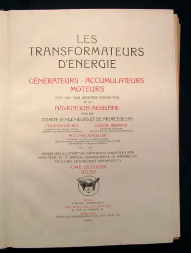 Les Transformateurs D` Energie 1910 Band apart Zerlegbare Modelle Motoren js