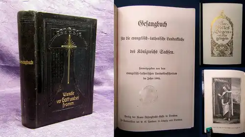 Gesangbuch des Königreichs Sachsen 1883 Religion Christentum Gesellschaft mb