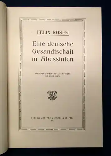 Rosen Eine deutsche Gesandtschaft in Abessinien 1907 Ortskunde Völker js