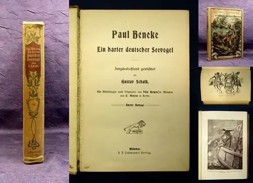 Beneke Ein harter deutscher Seevogel 1906 Belletristik Klassiker Literatur mb