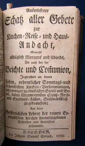 Auserlesenes u. vollständiges Gesang-Buch 1790 Frontispiz Dresden 5 Titel js