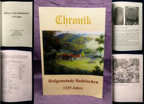 Chronik Hofgemeinde Badelachen 1225 Jahre  o.J. sehr selten Thüringen js