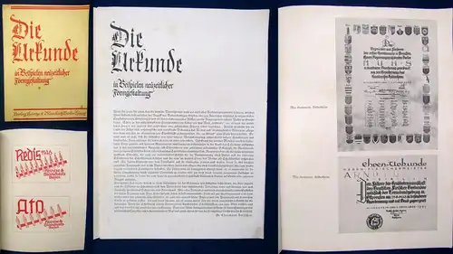 Die Urkunde in Beispielen neuzeitlicher Formgestaltung um 1930 Kunst Graphik js