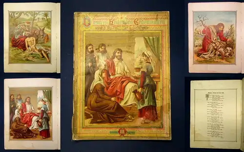 Unseres Heilandes Erdenwallen Ein bibl. Bilderbuch um 1890 Christentum Gott js