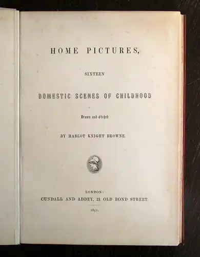 Browne Home Pictures Sixteen demestic scenes of childhood 1851 Belletristik mb