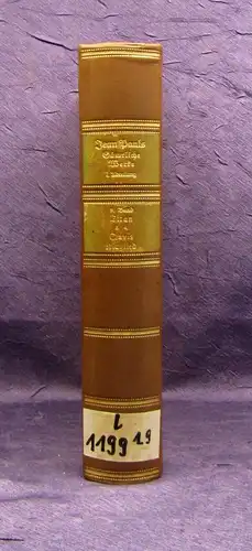 Jean Pauls Sämtliche Werke Das heimliche Klaglied 9.Bd. 1933 Klassiker Lyrik mb