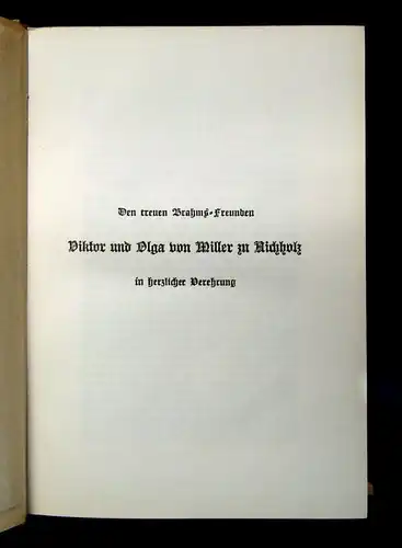 Kalbeck Johannes Brahms Mischauflage 8 Bde. komplett 1913-1922 Klassiker js