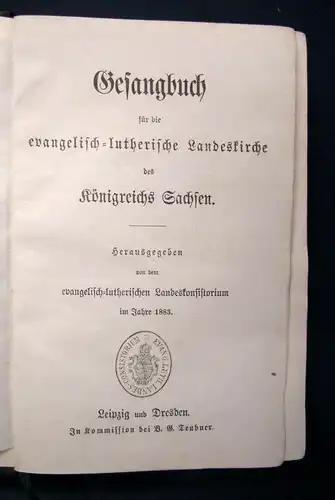 Gesangbuch für die evangelisch Landeskirche des Königreich Sachsen  um 1900 js