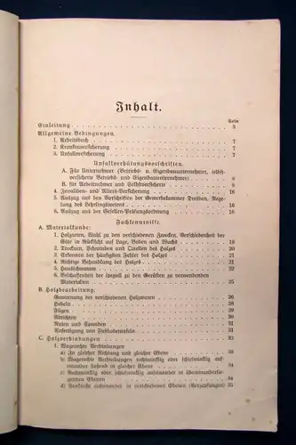 Noack Leitfaden für Lehrlinge des Zimmerhandwerks 1914 Altes Handwerk  js