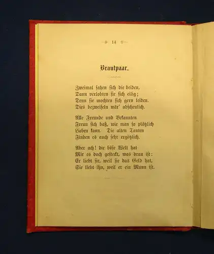Post, Albert Hermann Bremer Leben 1872 sehr selten Literatur Gedichte Satire mb
