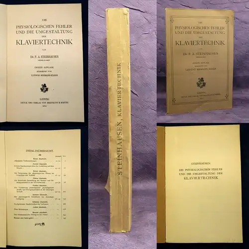 Essen Die physiologischen Fehler,Umgestaltung der Klaviertechnik 1913  js