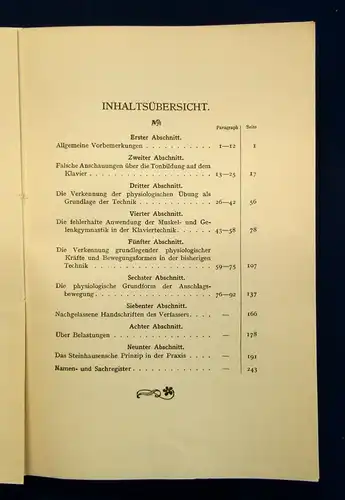 Essen Die physiologischen Fehler,Umgestaltung der Klaviertechnik 1913  js