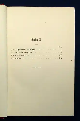 Shakespeare 12 Bände in 4 Büchern komplett Sämtliche u. Dramatische Werke o.J js