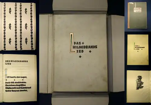 Kehrein Das Hildebrandslied Ganzpergament, 1 von 20 Expl. kol. Deckentitel 1923