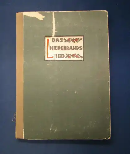 Kehrein Das Hildebrandslied Ganzpergament, 1 von 20 Expl. kol. Deckentitel 1923