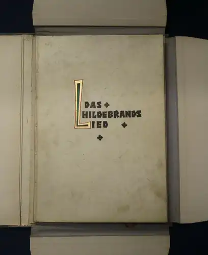 Kehrein Das Hildebrandslied Ganzpergament, 1 von 20 Expl. kol. Deckentitel 1923