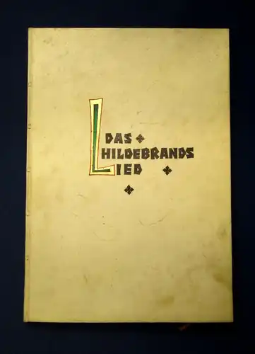 Kehrein Das Hildebrandslied Ganzpergament, 1 von 20 Expl. kol. Deckentitel 1923