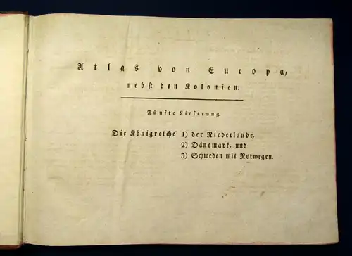 Schlieben Atlas von Europa 1828 Ortskunde Geographie Niederlande,Dänemark js