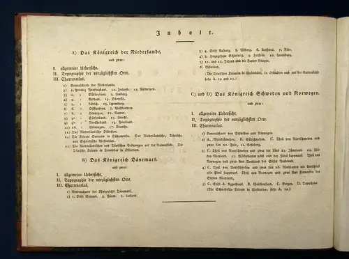 Schlieben Atlas von Europa 1828 Ortskunde Geographie Niederlande,Dänemark js