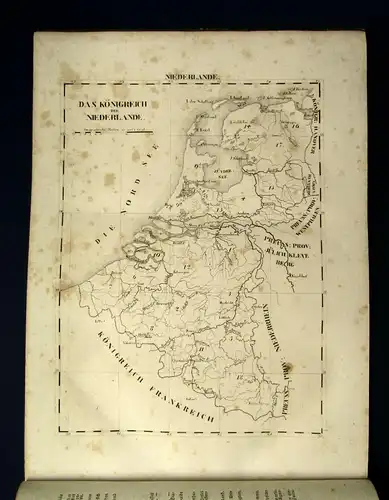 Schlieben Atlas von Europa 1828 Ortskunde Geographie Niederlande,Dänemark js