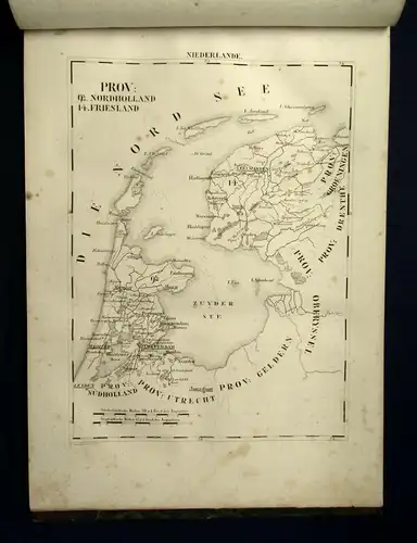 Schlieben Atlas von Europa 1828 Ortskunde Geographie Niederlande,Dänemark js