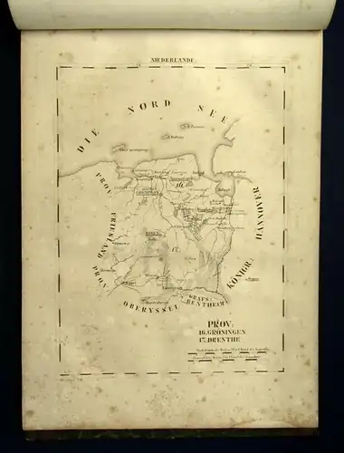 Schlieben Atlas von Europa 1828 Ortskunde Geographie Niederlande,Dänemark js