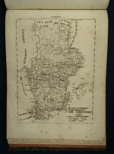 Schlieben Atlas von Europa 1828 Ortskunde Geographie Niederlande,Dänemark js