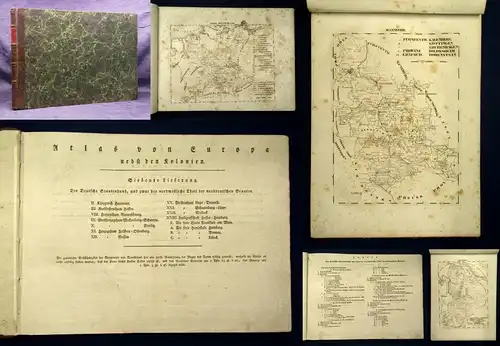 Schlieben Atlas von Europa 1828 Ortskunde Geographie Hannover,Hessen,Main js
