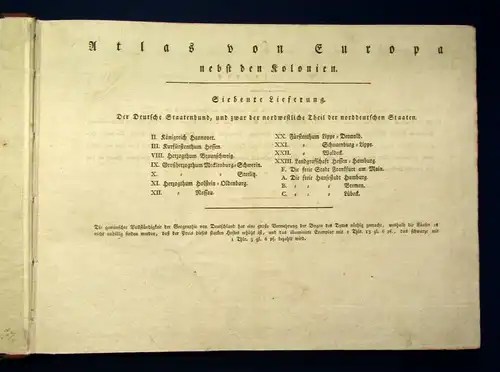 Schlieben Atlas von Europa 1828 Ortskunde Geographie Hannover,Hessen,Main js