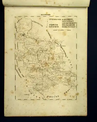 Schlieben Atlas von Europa 1828 Ortskunde Geographie Hannover,Hessen,Main js