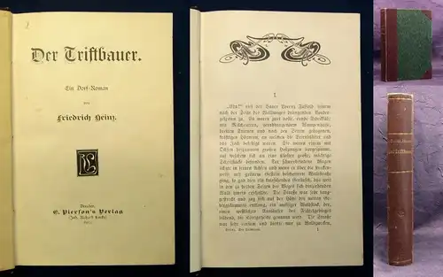 Heinz Der Triftbauer Ein Dorf-Roman seltene EA 1905 Erzählungen Belletristik js