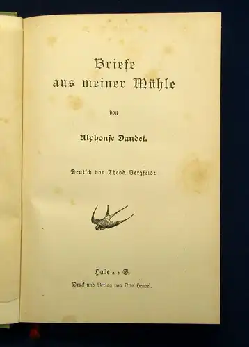 Bergfeldt Briefe aus meiner Mühle o.J. selten Belletristik Lyrik Literatur js