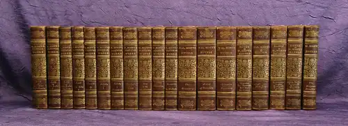 Scott Works. 37 Bde. Novels & Tales u.a. dekorative Einbände illustr. um 1830 mb