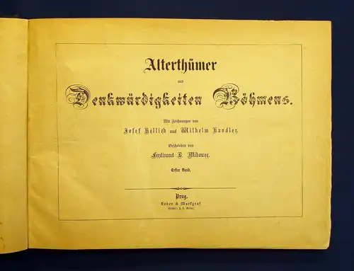 Mikowec Alterthümer und Denkwürdigkeiten Böhmens 2 Bde o. J. (um 1840)  mb