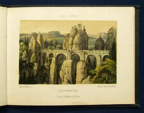 Williard Album der Sächsischen Schweiz o.J. (um 1850) sehr selten Ortskunde mb