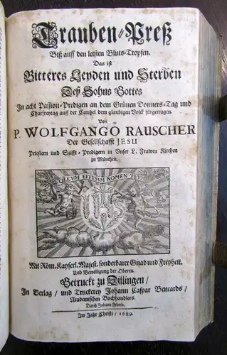 Rauscher Oel und Wein deß Mitleidigen Samaritans 1689 Sünder Erlösung Gebete mb