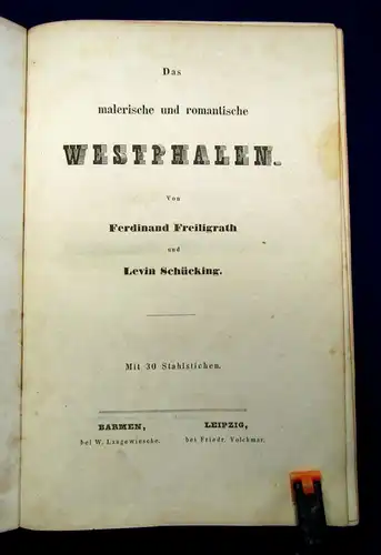 Schückling Das malerische und romantische Westphalen o.J. 30 Stahlstiche js