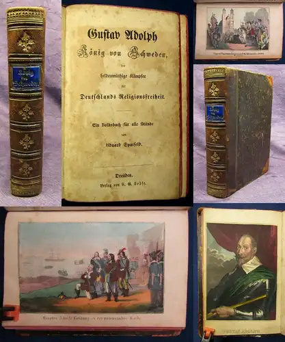 Sparfeld Gustav Adolph König von Schweden [der heldenmüthige Kämpfer] um 1850 js