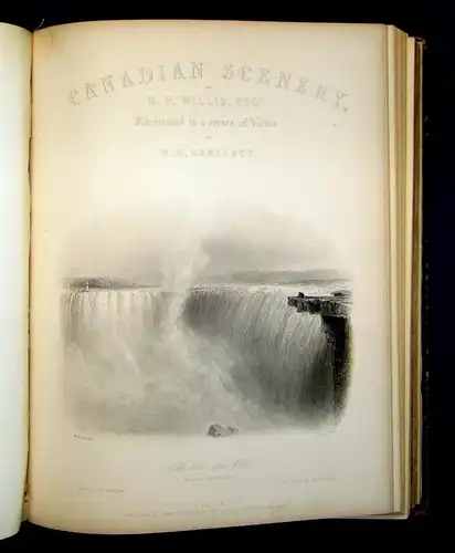Willis Canadian Scenery Illustrated by W. H. Bartlett 1840 2 Bde. in 1 EA js