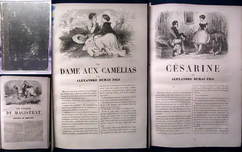 Dumas, Second,Perrin Romans Illustres um 1870 Zusammenstellung ill. Romane  js
