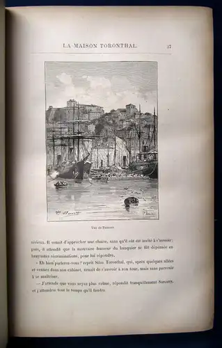 Jules Verne Mathias Sandorf 1885 111 Abb. von Benett und 1 Karte Literatur js