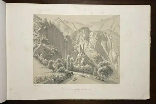 Paris Grafikmappe Bagnères de Luchon 1842 seltenes Ansichtenwerk Frankreich mb