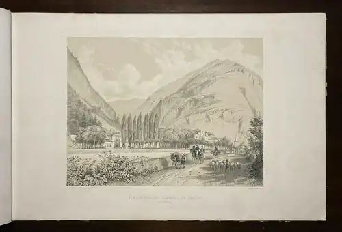 Paris Grafikmappe Bagnères de Luchon 1842 seltenes Ansichtenwerk Frankreich mb