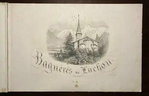 Paris Grafikmappe Bagnères de Luchon 1842 seltenes Ansichtenwerk Frankreich mb