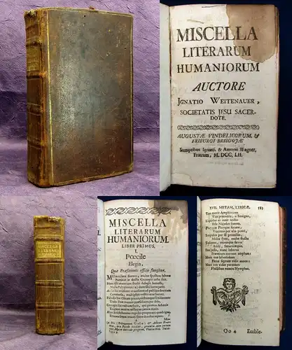 Weiternauer, Ignaz Miscella literarum humaniorum 1752 Belletristik Literatur js